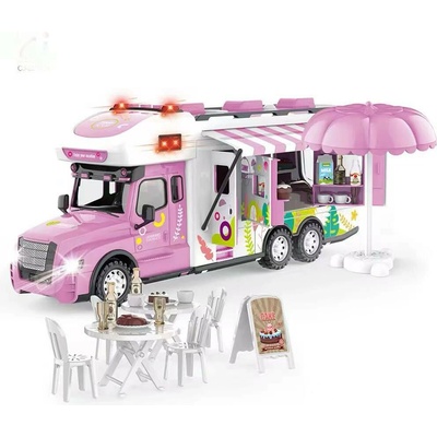 Kik Дистанционно управление на кемпер 2, 4 GHz дистанционно управление на автомобили звуци, светлини, аксесоари розово (KX3049)