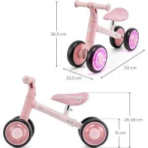 KinderKraft CUTIE FLASH колело за баланс PINK (NEW024527)