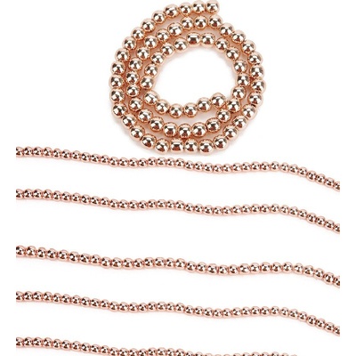 Hematit korálky Rose Gold - Návlek - 4mm