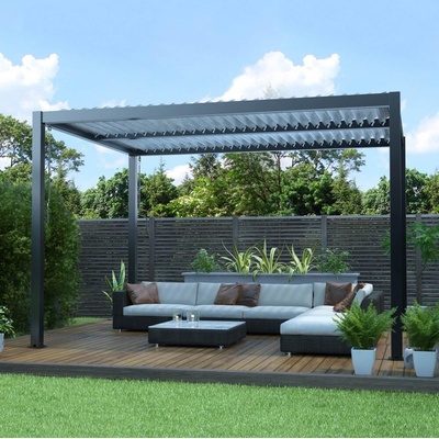Avenberg Hliníková bioklimatická pergola s lamelami 3 x 3 m antracit ZA23190 – Zboží Dáma