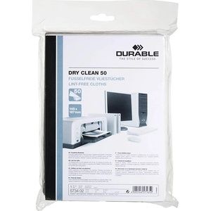 DURABLE Почистваща кърпа durable за екран и пластмаса 50 броя 573402 (573402)