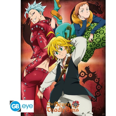 THE SEVEN DEADLY SINS - Poster Chibi 52 x 38 cm - Ban, King & Meliodas, ABYDCO456