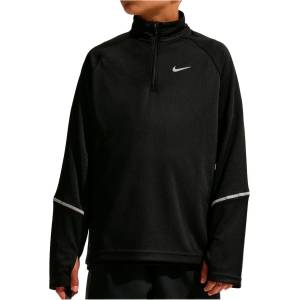 Nike Детска тениска Nike Kid's Miler Dri-FIT 1/2-Zip Top Running shirt - Black / Reflective Silver (704-6159-0112)