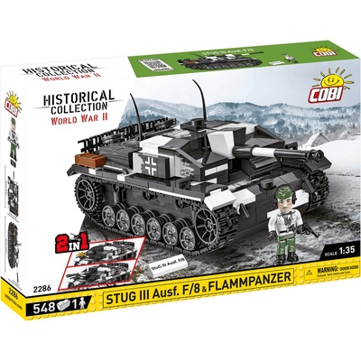 Cobi 2286 World War II Nemecké samohybné útočné delo / plameňomet Sturmgeschütz III Ausf. F/8 1:35