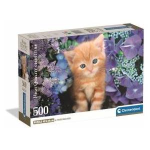 Clementoni -CLE puzzle 500 Compact Red Kitten 35585