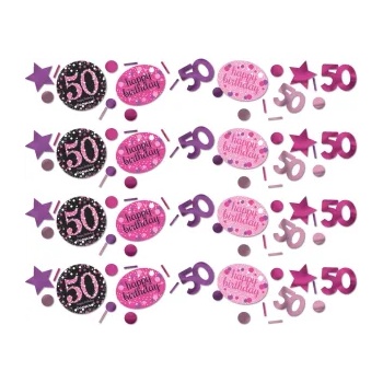 Image 1 of Amscan Блестящи розови конфети 50