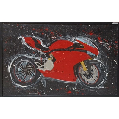 Motorka.- Mgr. Anna Szatványi,originálny, ručne maľovaný obraz
