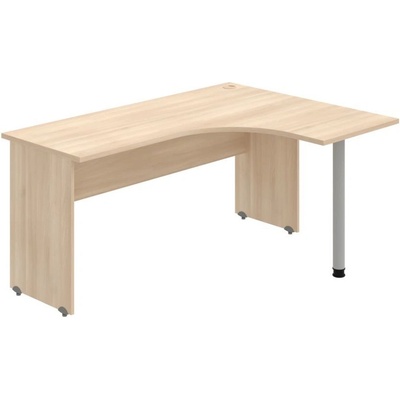 OFFICE PRO s.r.o. HOBIS kancelársky stôl pracovný tvarový, ergo ľavý - GE 60 L, agát