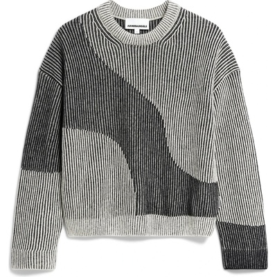 ARMEDANGELS Дамски вълнен пуловер ARMEDANGELS Women's Mayraa Vanise Jumper - Black / Off White - размер XXL (105-5492-0116)
