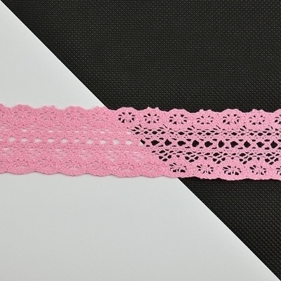 Prima-obchod Bavlněná krajka šíře 38 mm paličkovaná, barva Růžová sv. – Zboží Mobilmania