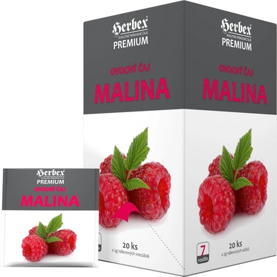 Herbex čaj ovocný s příchutí Malina 20 x 2 g