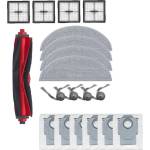  Mobilly Комплект четки, филтри, мопове и торбички за Roborock Q10 X5 X5+ PF PF+ P P+, 19 бр (Roborock Q10 X5, 19 pcs)
