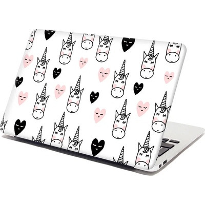 Sablio Samolepka na notebook Hlava jednorožce - 29x20 cm – Zbozi.Blesk.cz