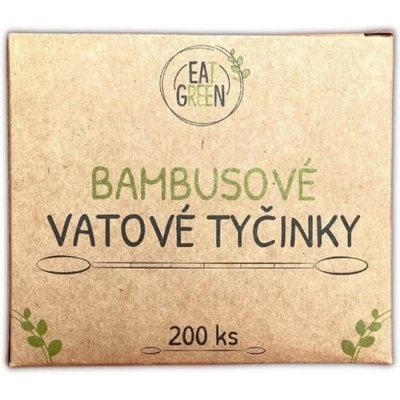 EatGreen Bambusové tyčinky do uší 200 ks