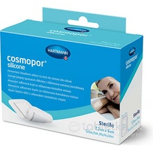 Cosmopor Silicone absorpčné adhezívne krytie, náplasti 7,2 x 5 cm 5 ks