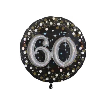 Amscan Балон от фолио 60 черно-златен 81 х 81 см