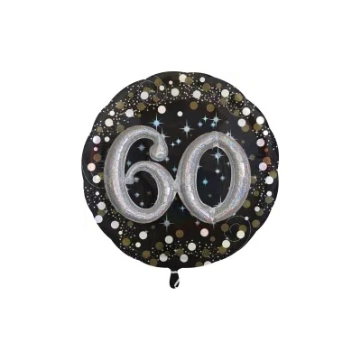 Amscan Балон от фолио 60 черно-златен 81 х 81 см