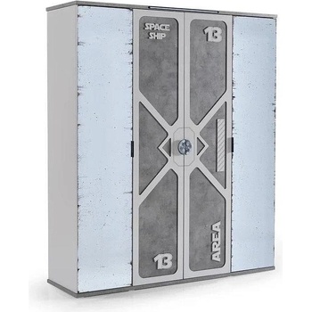 Четирикрилен гардероб Space retro