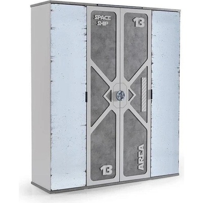 Четирикрилен гардероб Space retro