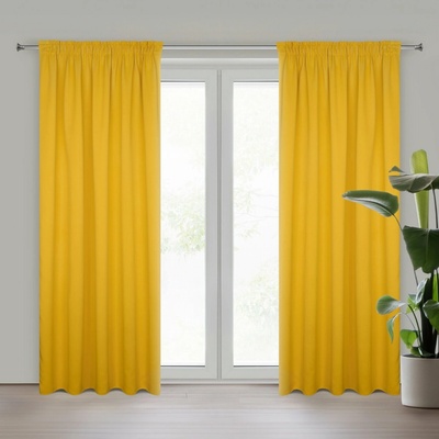 Eurofirany Záves 140x270 cm zatemňovací polyesterový horčicový na riasiacu pásku PARISA Design 91