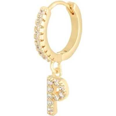 Ornamenti Pozlacené náušnice Letter gold zirkon Písmenko P OOR2622_P