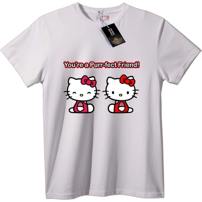 NOONEBRAND Тениска Hello Kitty Перфектен Приятел - 4XL, White