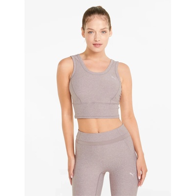 PUMA Светло лилаво дамско спортно скъсено потник Puma Studio Yogini Puma | Lilav | ЖЕНИ | S
