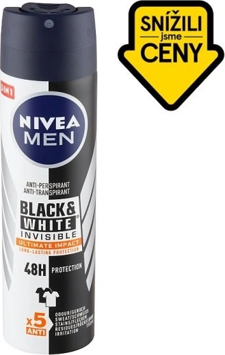NIVEA Men Black & White Invisible Deo Spray 150 Ml – 72h Schutz Gegen Flecken & Gerüche