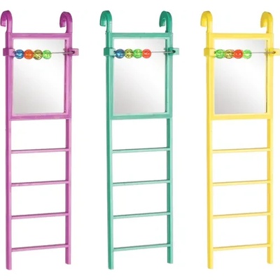 Flamingo - Стълбичка с огледалце за птици, 6 х 20 см