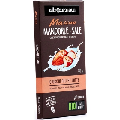 Mascao Bio mléčná s mandlemi a mořskou solí 80 g