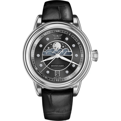 Aviator Дамски часовник Aviator Douglas Moonflight Diamonds Limited Edition V. 1.33. 0.381. 4 (V.1.33.0.381.4)