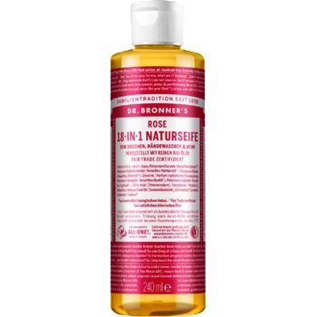 Dr. Bronner's 18in1 Натурален сапун Роза - 240 мл