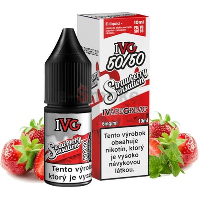 IVG 50/50 Strawberry Sensation 10 ml 6 mg