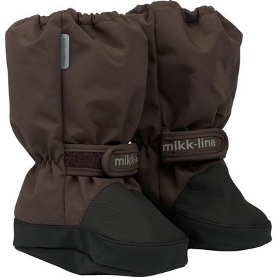 MIKK-LINE nepromokavé capáčky s vyztuženou protiskluzovou podrážkou hnědé – Zboží Dáma