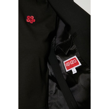 Kenzo Вълнено сако Kenzo Virgin Wool Waisted Blazer в черно с двуредно закопчаване с изчистен дизайн FE62VE2549GE. 99 (FE62VE2549GE.99)