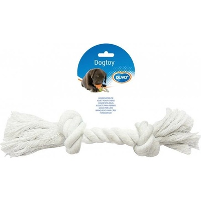 Duvo + Knotted Cotton Rope XL 37 cm bílá
