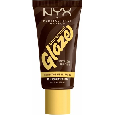 NYX Professional Makeup Buttermelt Glaze rozjasňujúci tónovací fluid SPF 30 10 Chocolate Butta ml