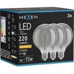Mexen Vintis 3x LED филаментна крушка спирала E27, G95, 4W, Топла - 2200K, 220 lm, димна (L167-E27-0422-70x03)