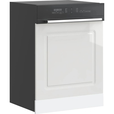 vidaXL Панел за съдомиялна машина, Kalmar, бял гланц, инженерно дърво (853659)