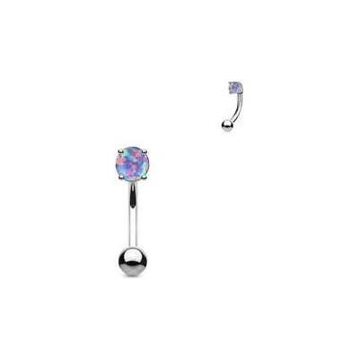 Šperky4U piercing do obočí opál fialová OB1007-A