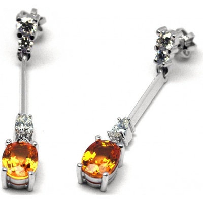 Klenoty Budín ručně vyrobené se spesartinem a diamanty J-28722-17