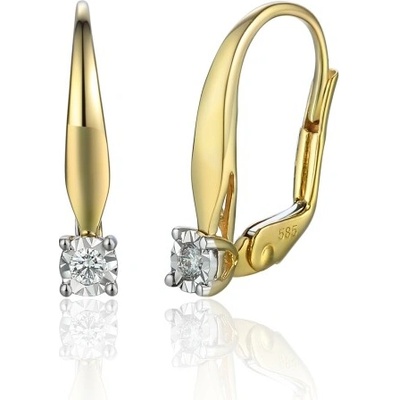 Gems, Jemné náušnice Eviane, kombinované zlato s brilianty, 585-38-3-1459.22NZ.0.00.HSI1.000.08