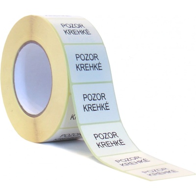 Výstražné Etikety 50x39mm Pozor Krehké -čierna- 500ks v 1 rolke