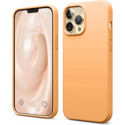 elago Калъф за Apple iPhone 13 Pro Max, термополиуретанов, Elago Soft Silicone Case, оранжев (ES13SC67-OR / 53895)