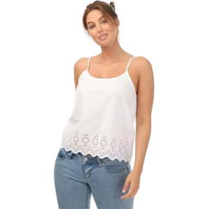 Only Потник Only Lou Life Broderie Anglaise Cami Top - White
