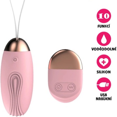 VšeNaSex.cz Bezdrátové vibrační vajíčko USB Whale růžové