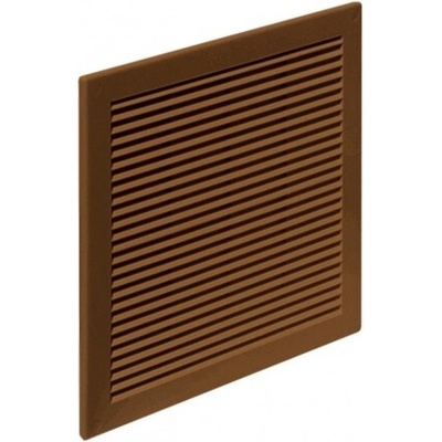 UNITRADE HK větrací plastová hnědá obdélníková se síťkou proti hmyzu 180 x 250 mm