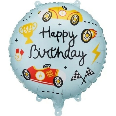 PartyDeco Balónek fóliový HB Auta 35x35 cm