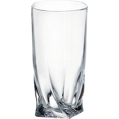 Crystal Bohemia QUADRO sklenice na vodu long drink 6 x 350 ml