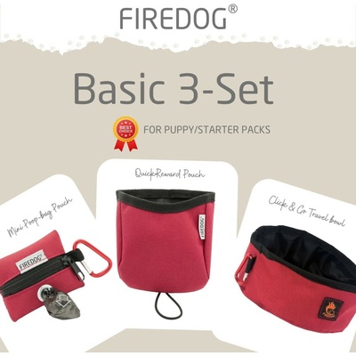 Firedog Basic 3-Set nylon bordový